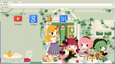 Cafe de Touhou Chrome Themes - ThemeBeta