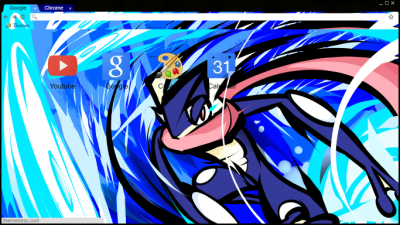 Pokémon Ash-Greninja/Shiny Greninja Chrome Theme - ThemeBeta