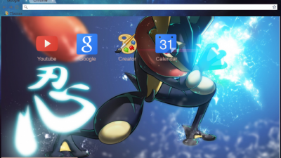 Pokémon Ash-Greninja/Shiny Greninja Chrome Theme - ThemeBeta