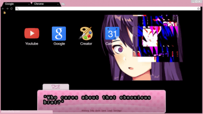 Doki Doki Exit Music Chrome Theme - ThemeBeta