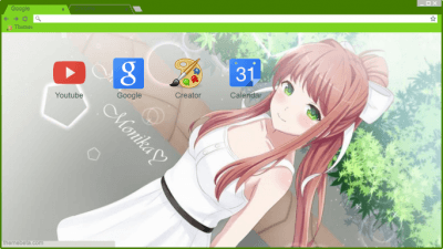 Doki Doki Exit Music Chrome Theme - ThemeBeta