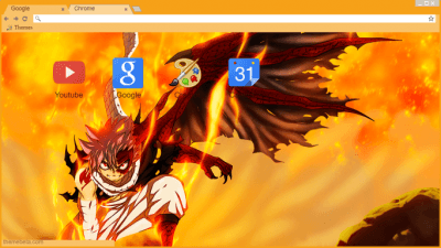 Natsu Dragon Form Chrome Theme - ThemeBeta