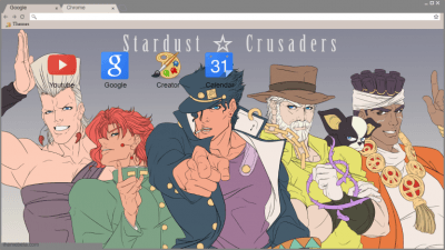 Jojo's Bizarre Adventure Menacing Chrome Theme - ThemeBeta