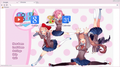 Doki Doki Exit Music Chrome Theme - ThemeBeta