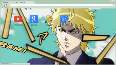 Jojo's Bizarre Adventure Menacing Chrome Theme - ThemeBeta