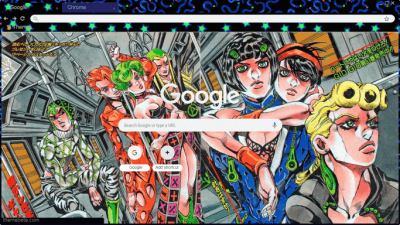 Jojo's Bizarre Adventure Menacing Chrome Theme - ThemeBeta