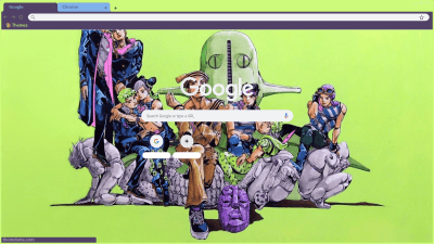 Jojo's Bizarre Adventure Menacing Chrome Theme - ThemeBeta