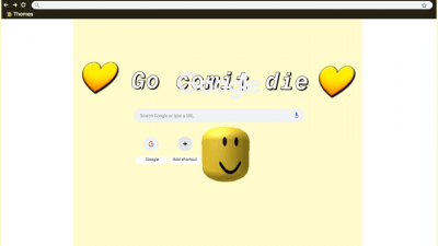 Roblox Oof Meme Yellow Aesthetic Chrome Themes Themebeta - go commit oof oof oof oof oof oof oof oof oof roblox