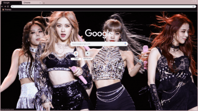 BLACKPINK logo wallpaper Chrome Theme - ThemeBeta