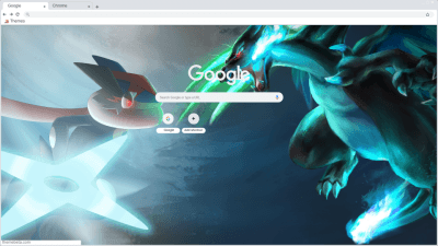 Pokémon Ash-Greninja/Shiny Greninja Chrome Theme - ThemeBeta