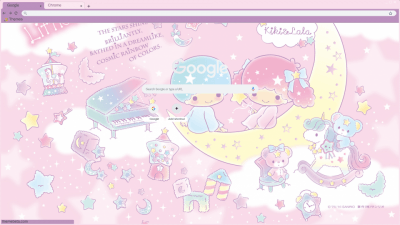 anime kawaii yellow pastel mymelody hello kitty my melody kiki lala Chrome  Themes - ThemeBeta