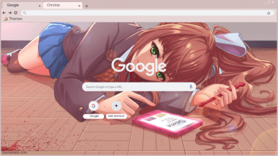 Doki Doki Exit Music Chrome Theme - ThemeBeta