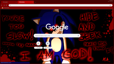 sonic.EXE (2) Chrome Theme - ThemeBeta