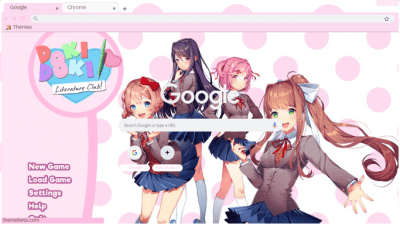 Doki Doki Exit Music Chrome Theme - ThemeBeta