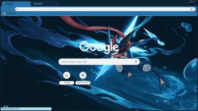 Pokémon Ash-Greninja/Shiny Greninja Chrome Theme - ThemeBeta