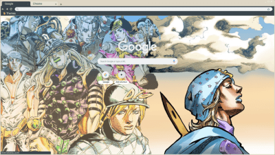 Jojo's Bizarre Adventure Menacing Chrome Theme - ThemeBeta