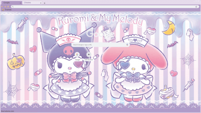 hello kitty; kuromi; melody Chrome Themes - ThemeBeta