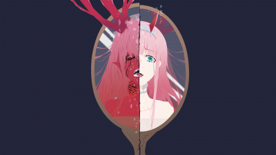 darling in the franxx zero two with lollipop on side and friends on  background and window hd anime Wallpapers, HD Wallpapers