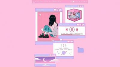 Pink Aesthetics Windows Theme - ThemeBeta
