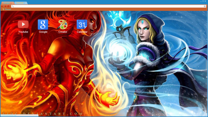 Lina And Crystal Maiden Dota 2 2 Chrome Theme Themebeta