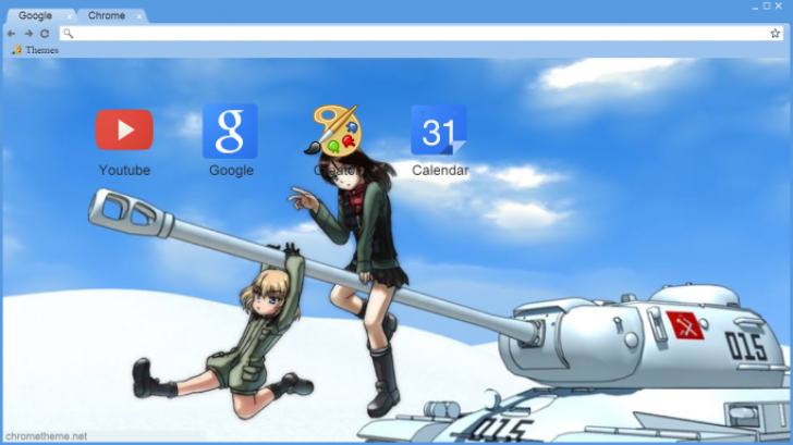 Girls Und Panzer Katyusha Nonna Chrome Theme Themebeta