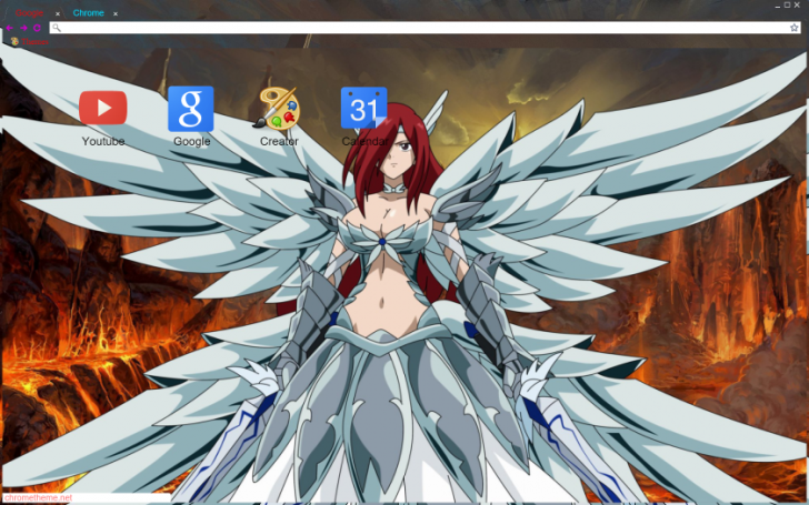 Erza Scarlet Armure De La Nature Chrome Theme Themebeta