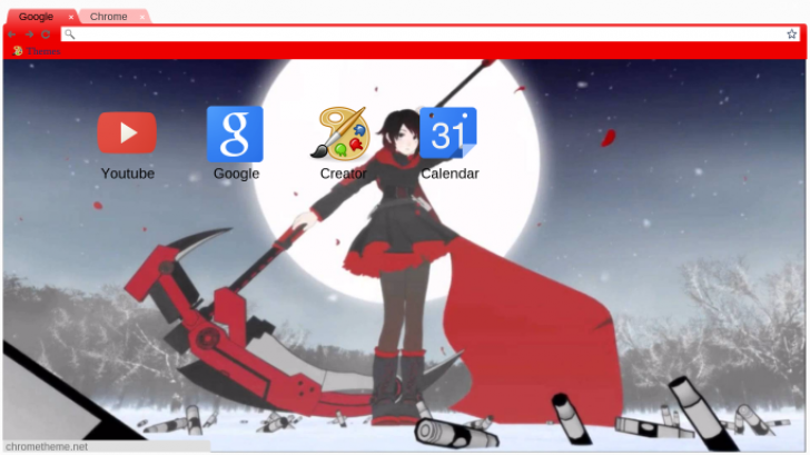 Rwby Red Trailer Chrome Theme Themebeta