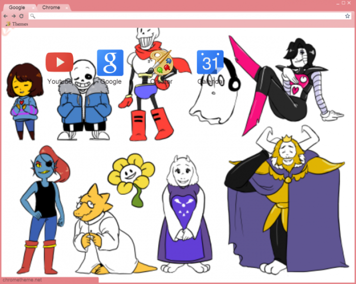 Undertale Characters Chrome Theme - ThemeBeta