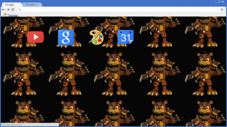 FNAF 4 Secret Nightmare Animatronic Chrome Theme - ThemeBeta