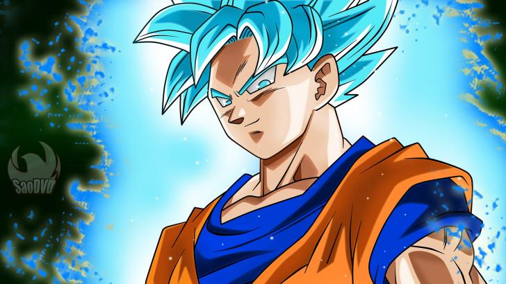 Son Goku BLUE Chrome Theme - ThemeBeta