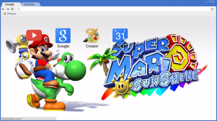 super mario sunshine Chrome Theme - ThemeBeta