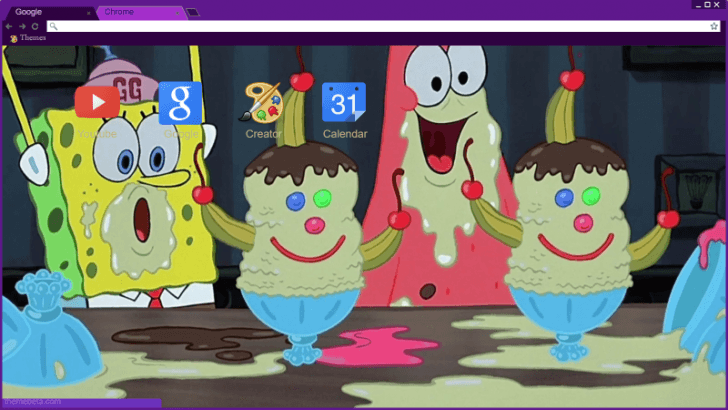 google chrome themes spongebob squarepants