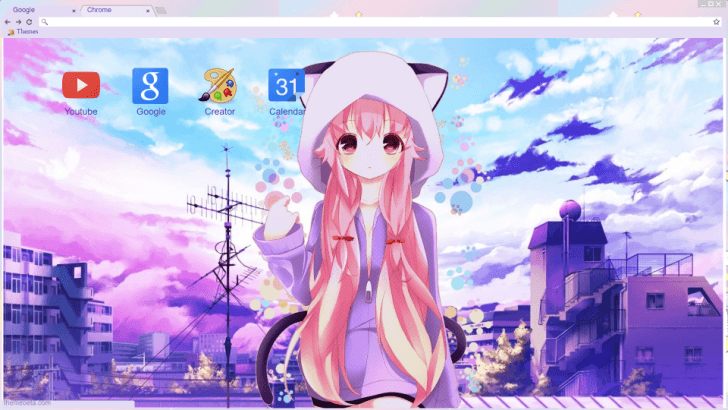 cute anime background (♥ω♥ ) ~♪ Chrome Theme - ThemeBeta