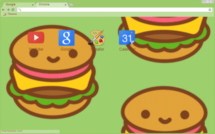 Kawaii Burgers Chrome Theme Themebeta