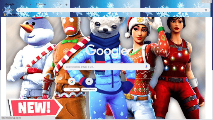 Fortnite Christmas Theme Chrome Theme Themebeta - 