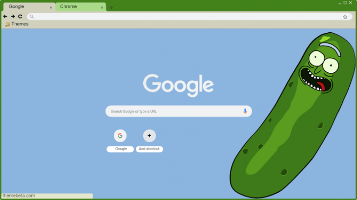 Pickle Rick #2 Chrome Theme - ThemeBeta