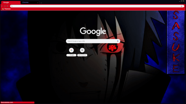 Sasuke Uchiha EMS Chrome Theme - ThemeBeta