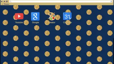 Gold Dots on Navy Background