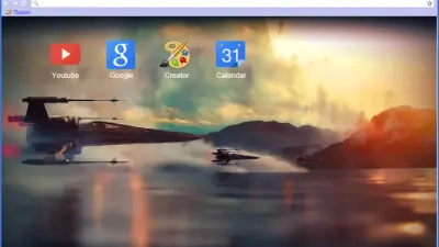 Star Wars the force awakens x-wing chrome theme