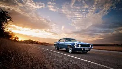 1969 Scenic Blue Camaro