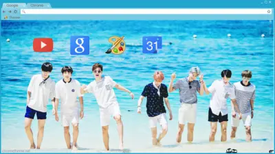 BTS on beach