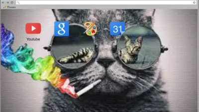 cat smoking rainbows