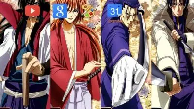 Rurouni Kenshin Hiko Seijuro XIII, Himura Kenshin, Saitō Hajime, Shinomori Aoshi & Enishi Yukishiro