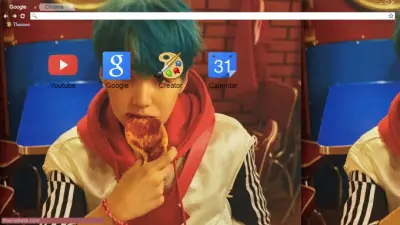 Suga makan Pizza