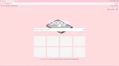 aesthetic pink laptop theme