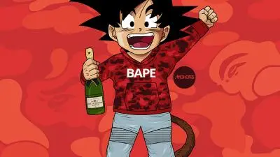 Kid Goku Bape Theme (Red)