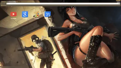 Sexy PUBG Anime Girl Hiding