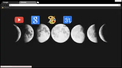 monochromatic moon phases theme