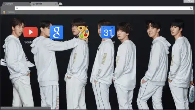 BTS X PUMA Chrome Theme