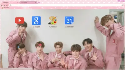 BTS Pastel Pink Chrome Theme